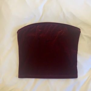 Red velvet tube top